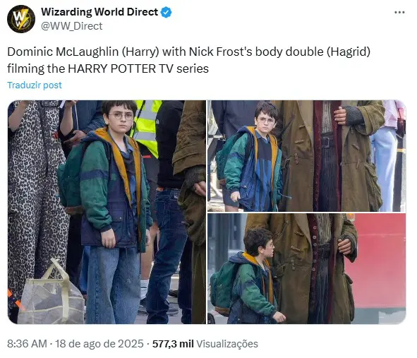 image-187 Harry Potter da HBO: Novas Fotos do Set Revelam Hagrid e o Beco Diagonal