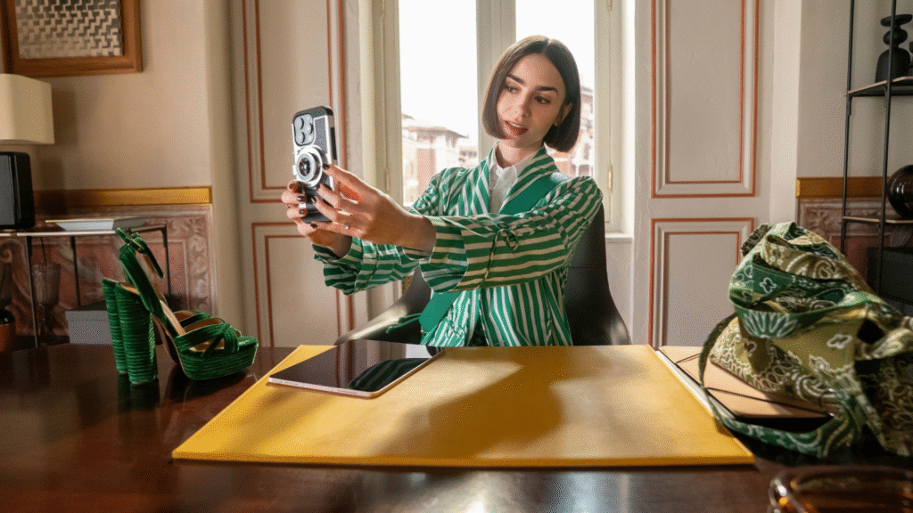 image-332-1024x576 Emily em Paris: Renovada, a Série se Consolida como o Império do Conforto que Amamos Odiar (e Secretamente Amar)